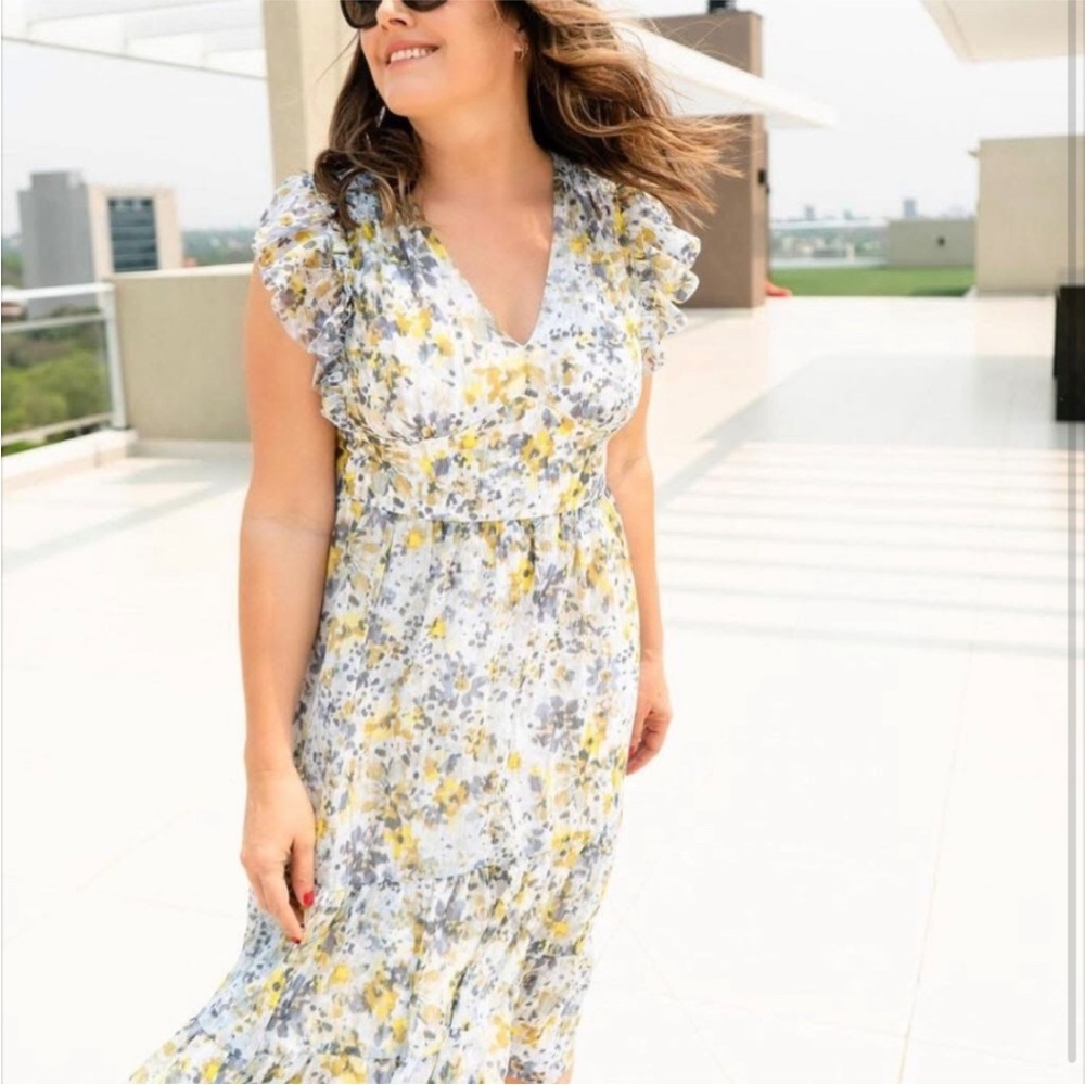 Banana Republic Floral Midi Dress size 12
